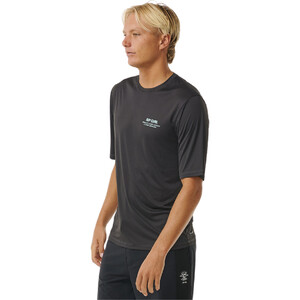 2024 Rip Curl Mens Ding Repairs Surflite UPF Rash Tee 14WMRV - Washed Black